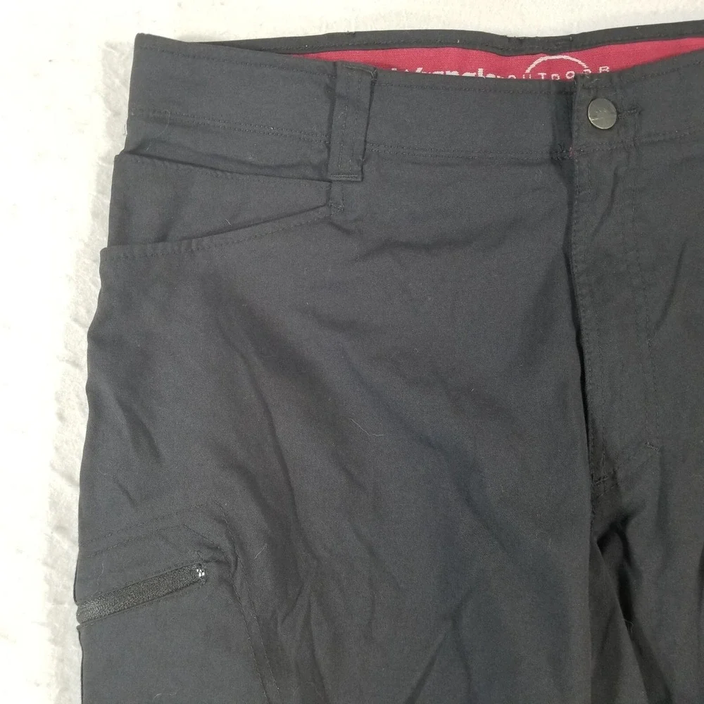 Wrangler outdoor cargo pants mens 38x30 black nylon stretch hiking comfort waist